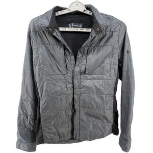 Smartwool Smartloft 60 Snap Down Shirt Men's Medium Charcoal Puffer Quilted